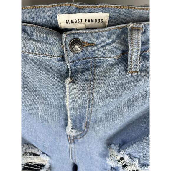 Almost Famous Distressed Bell Bottom Jeans Women’s Size 20 38x33 - Picture 3 of 9